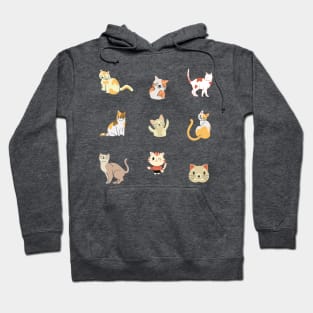 Cute Cats Sticker Pack Hoodie